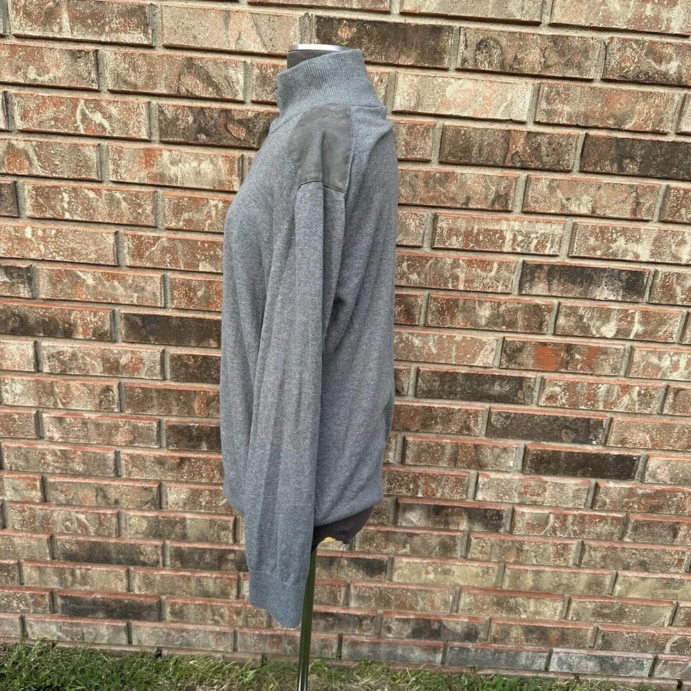 Banana Republic Mens Sweater Size Extra‎ Large Quarter Zip Gray Pullover